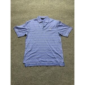 Polo Golf Ralph Lauren Men's Polo Shirt Blue With White Stripes Size M Vintage